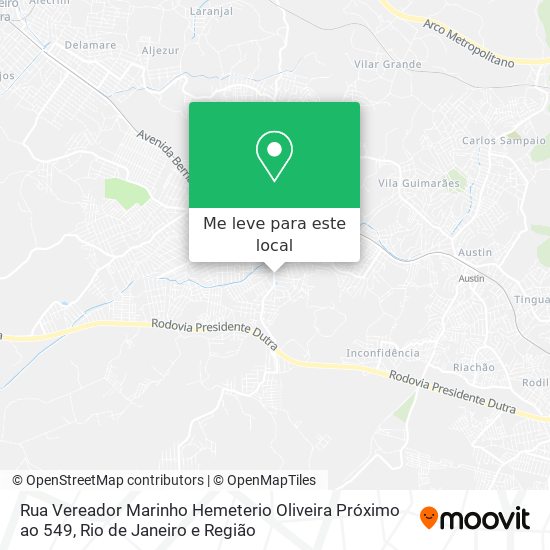 Rua Vereador Marinho Hemeterio Oliveira Próximo ao 549 mapa