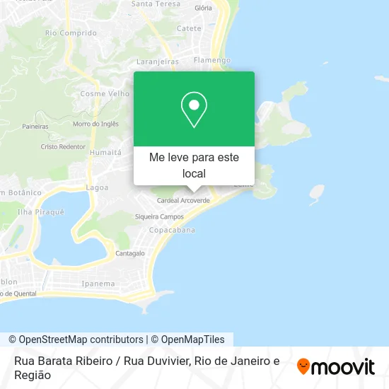 Rua Barata Ribeiro / Rua Duvivier mapa
