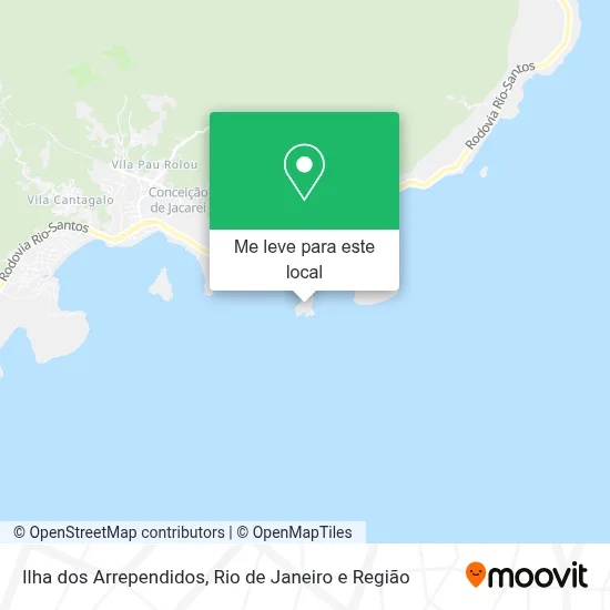 Ilha dos Arrependidos mapa