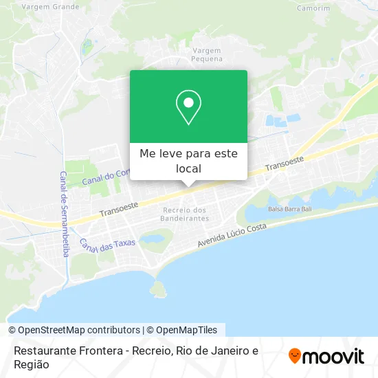 Restaurante Frontera - Recreio mapa