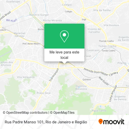 Rua Padre Manso 101 mapa