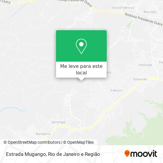 Estrada Mugango mapa