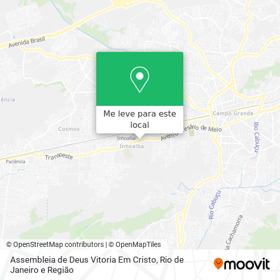 Assembleia de Deus Vitoria Em Cristo mapa