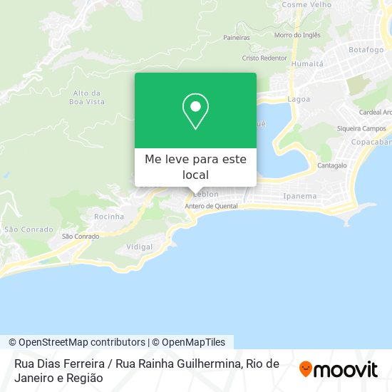 Rua Dias Ferreira / Rua Rainha Guilhermina mapa