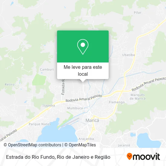 Estrada do Rio Fundo mapa