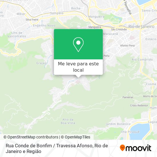 Rua Conde de Bonfim / Travessa Afonso mapa