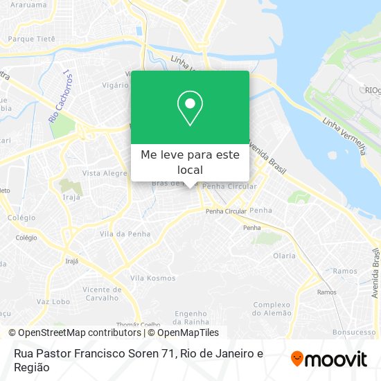 Rua Pastor Francisco Soren 71 mapa