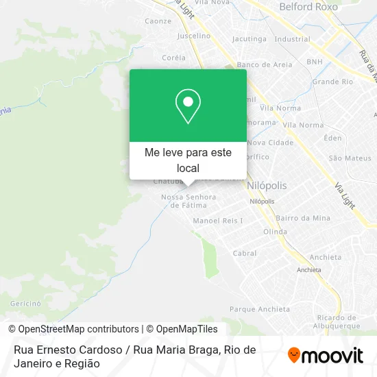 Rua Ernesto Cardoso / Rua Maria Braga mapa