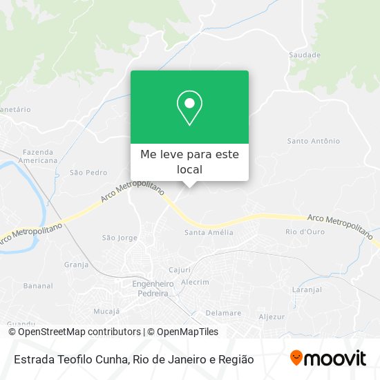 Estrada Teofilo Cunha mapa