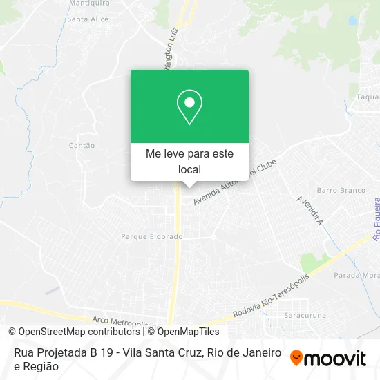 Rua Projetada B 19 - Vila Santa Cruz mapa