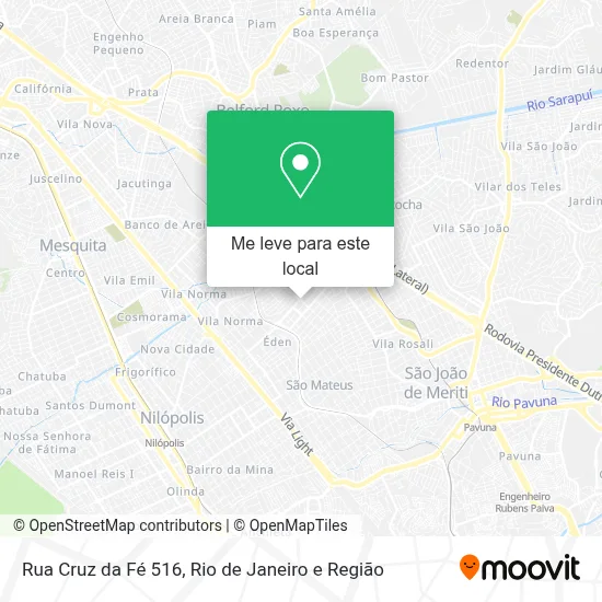 Rua Cruz da Fé 516 mapa