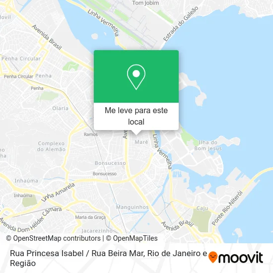 Rua Princesa Isabel / Rua Beira Mar mapa