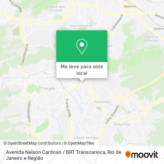 Avenida Nelson Cardoso / BRT Transcarioca mapa