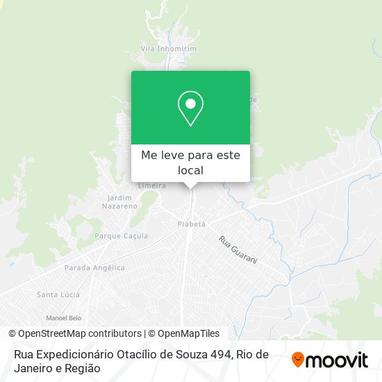 Rua Expedicionário Otacílio de Souza 494 mapa