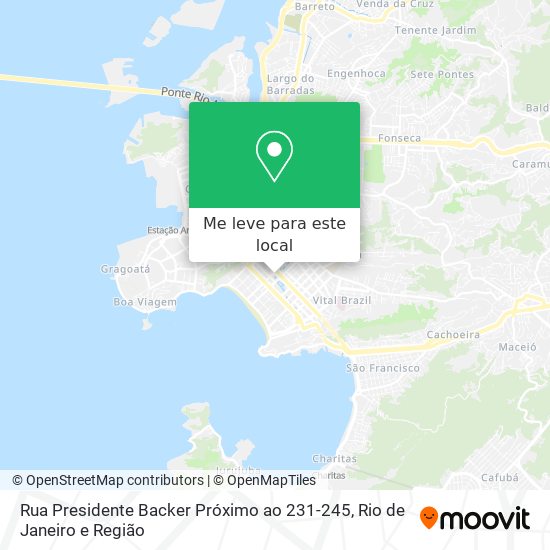 Rua Presidente Backer Próximo ao 231-245 mapa