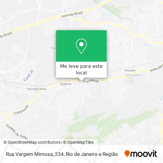 Rua Vargem Mimosa, 234 mapa