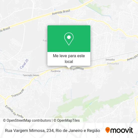 Rua Vargem Mimosa, 234 mapa