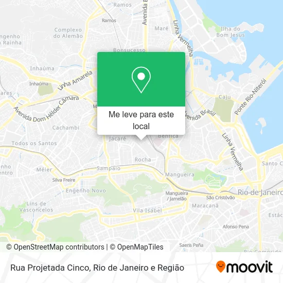Rua Projetada Cinco mapa