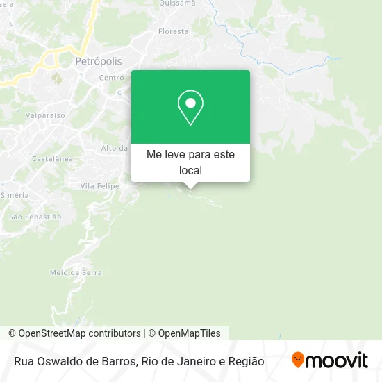 Rua Oswaldo de Barros mapa