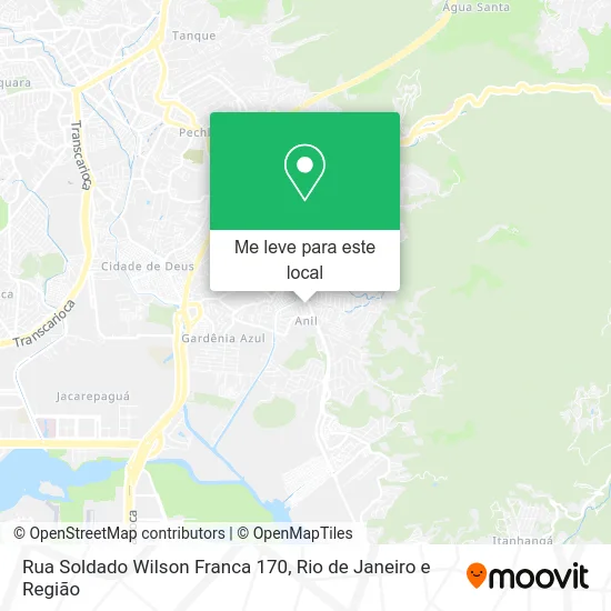 Rua Soldado Wilson Franca 170 mapa