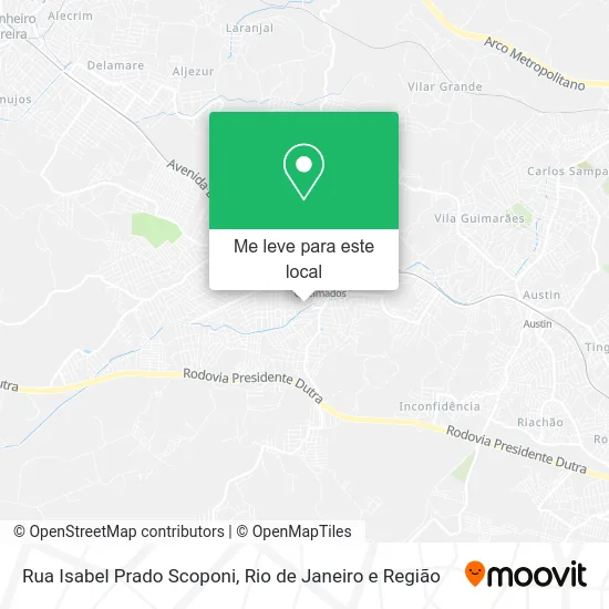 Rua Isabel Prado Scoponi mapa