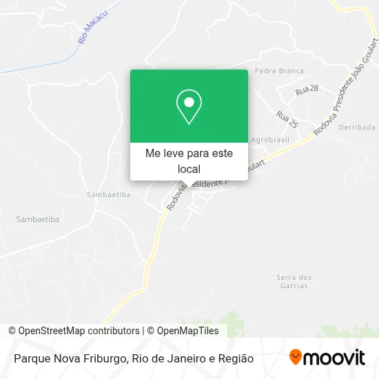 Parque Nova Friburgo mapa