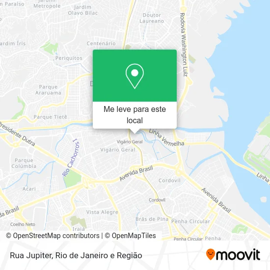 Rua Jupiter mapa
