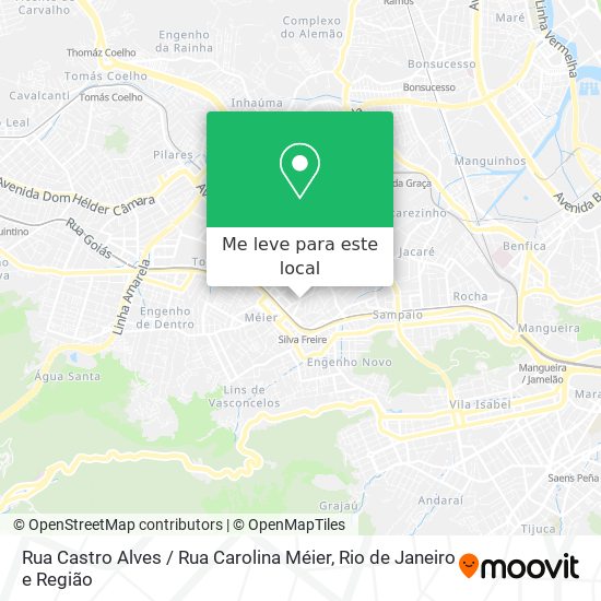 Rua Castro Alves / Rua Carolina Méier mapa