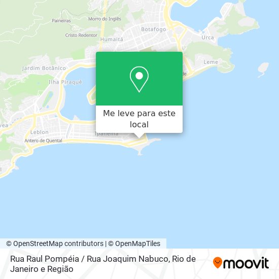 Rua Raul Pompéia / Rua Joaquim Nabuco mapa