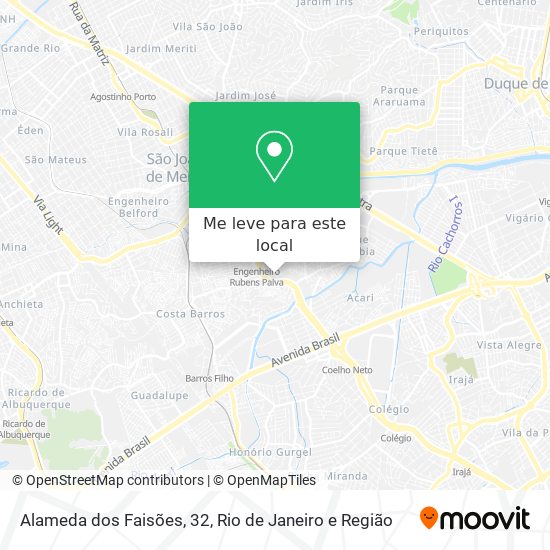 Alameda dos Faisões, 32 mapa