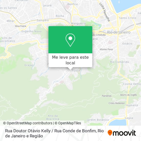 Rua Doutor Otávio Kelly / Rua Conde de Bonfim mapa