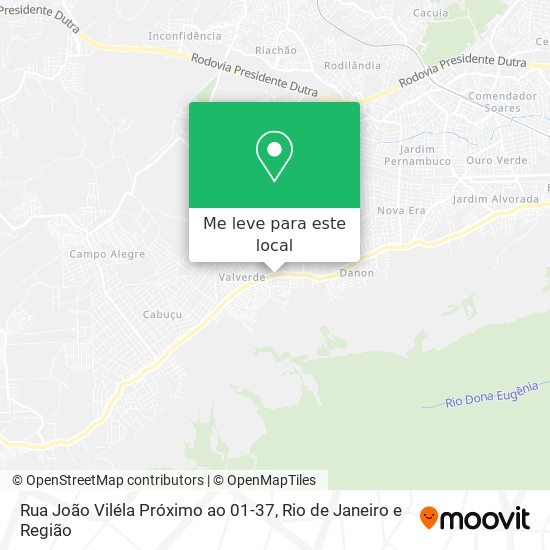 Rua João Viléla Próximo ao 01-37 mapa