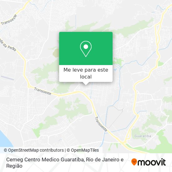 Cemeg Centro Medico Guaratiba mapa