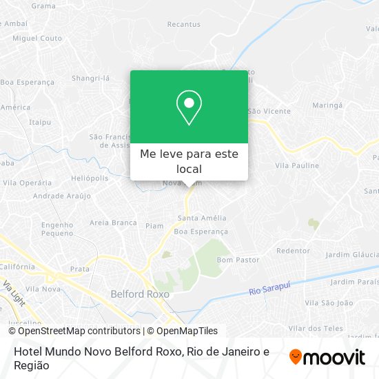 Hotel Mundo Novo Belford Roxo mapa