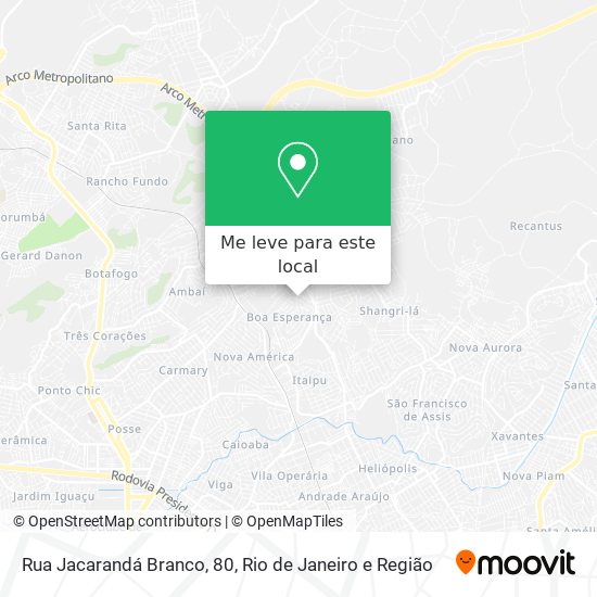 Rua Jacarandá Branco, 80 mapa