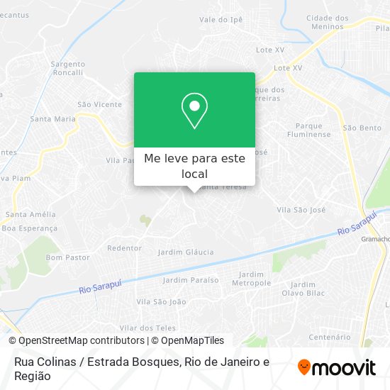 Rua Colinas / Estrada Bosques mapa
