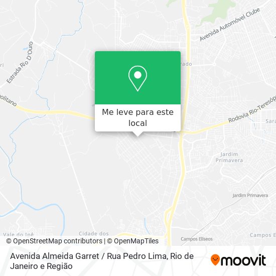 Avenida Almeida Garret / Rua Pedro Lima mapa
