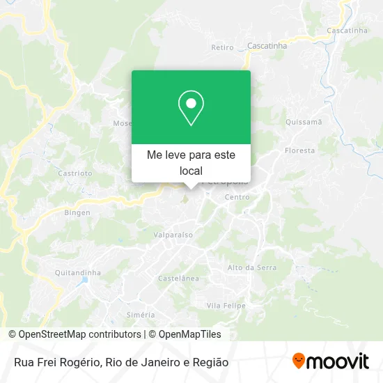 Rua Frei Rogério mapa
