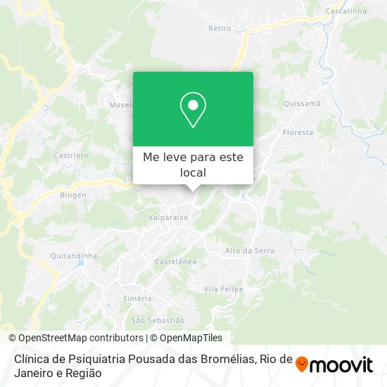 Clínica de Psiquiatria Pousada das Bromélias mapa