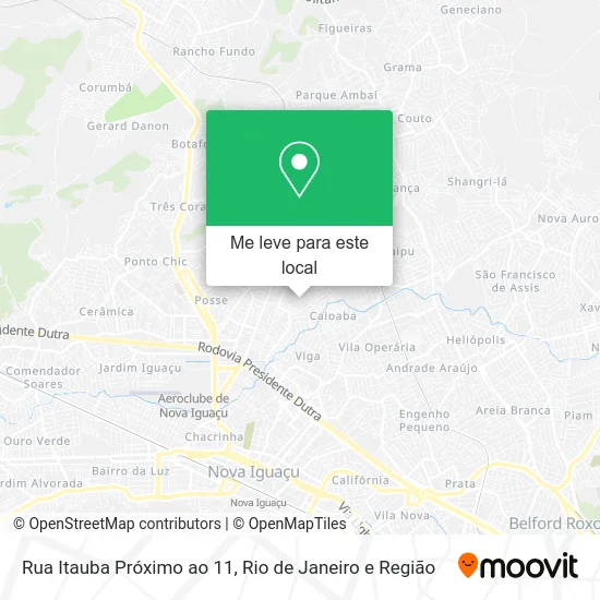 Rua Itauba Próximo ao 11 mapa