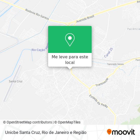 Unicbe Santa Cruz mapa