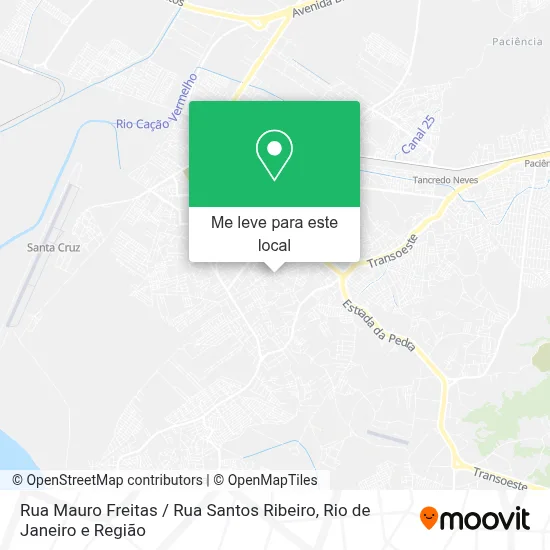 Rua Mauro Freitas / Rua Santos Ribeiro mapa