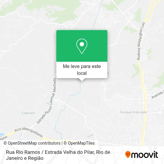 Rua Rio Ramos / Estrada Velha do Pilar mapa