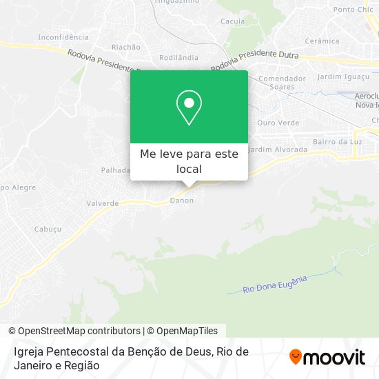 Igreja Pentecostal da Benção de Deus mapa