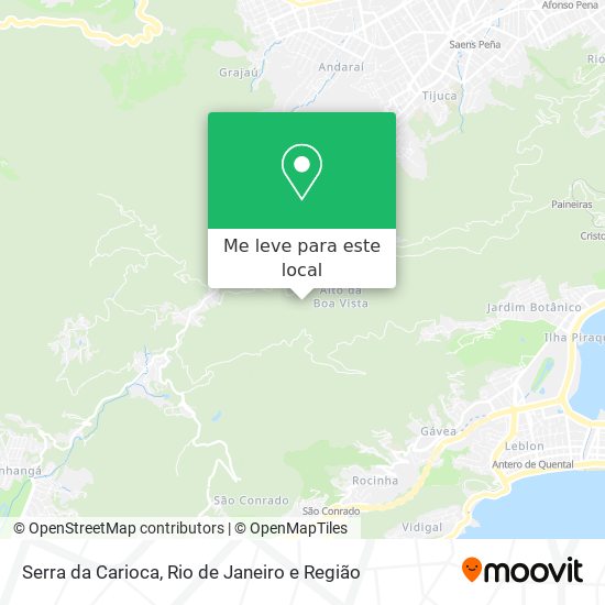 Serra da Carioca mapa