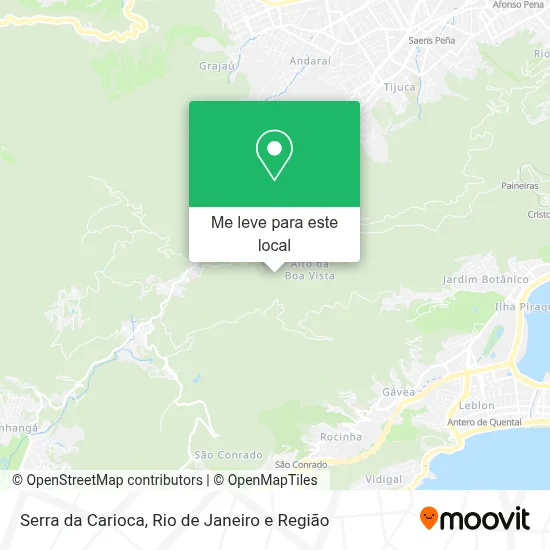 Serra da Carioca mapa