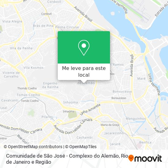 Comunidade de São José - Complexo do Alemão mapa