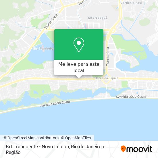 Brt Transoeste - Novo Leblon mapa