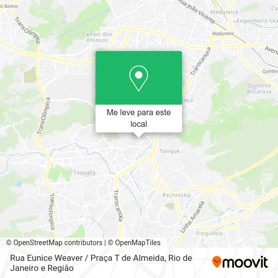 Rua Eunice Weaver / Praça T de Almeida mapa