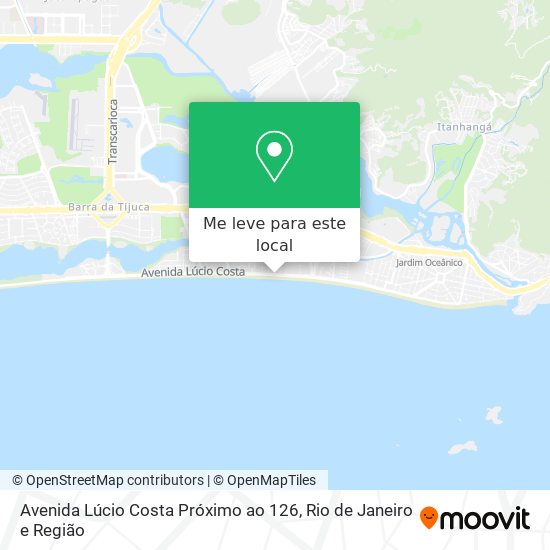 Avenida Lúcio Costa Próximo ao 126 mapa